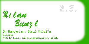 milan bunzl business card